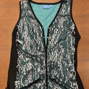 Sequined tie-back vest Vera Wang, size XL